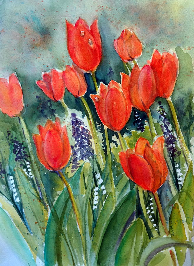 Spring Garden Painting by Anna Jacke