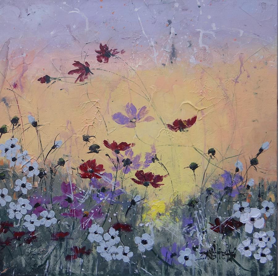 Flower Painting - Spring Garden II by Laura Lee Zanghetti