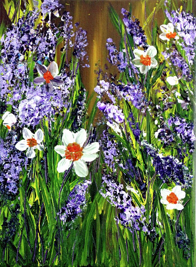 Spring Garden Painting by Judith Rowe