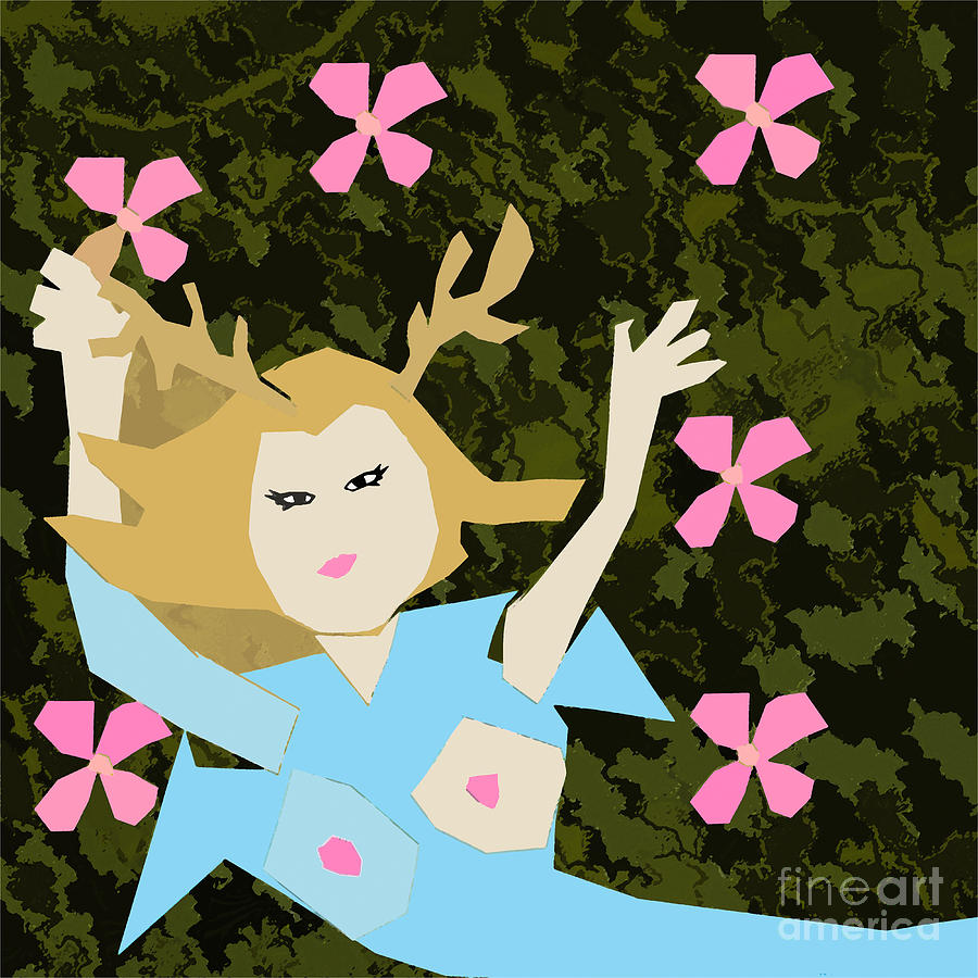 Spring Goddess With Flowers Digital Art by Susan Vineyard