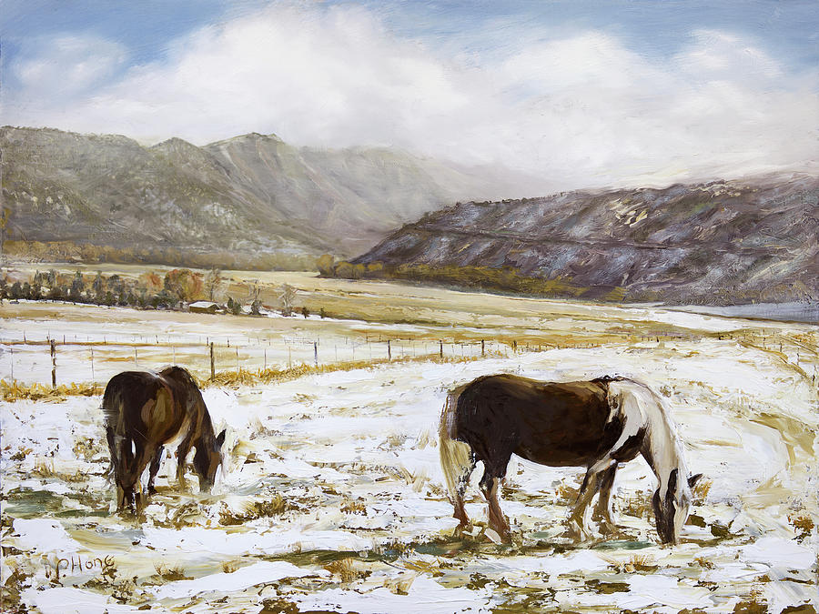 Spring Grazing Painting by Hone Williams