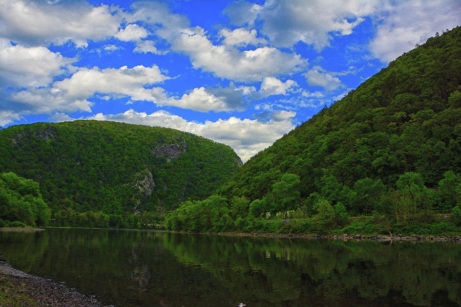 Spring Green Mount Tammany and Delaware River Photograph by Raymond Salani III