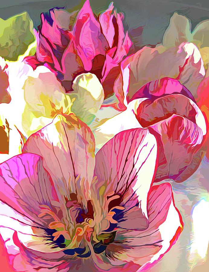 Nature Digital Art - Spring Hellebore Greetings One by Mo Barton