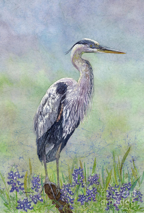 Spring Heron Painting