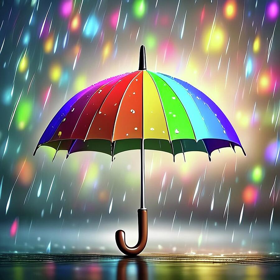 Joyful Spring Rain - Umbrella Photograph by Jerry Abbott Joyful Spring Rain - Umbrella Photograph by Jerry Abbott