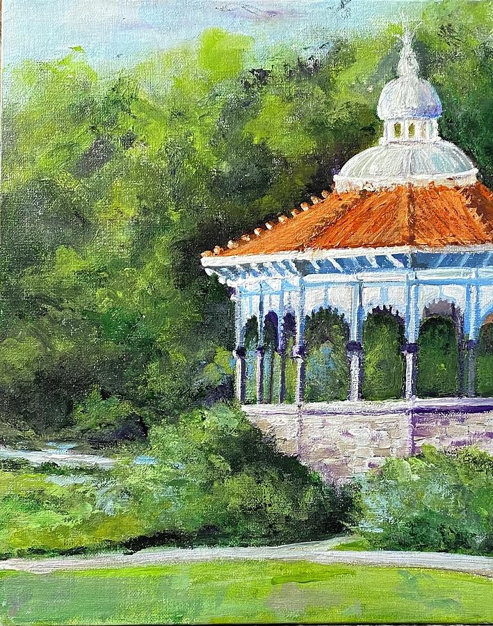 Spring House in Eden Park Painting by Suzzanna Frank