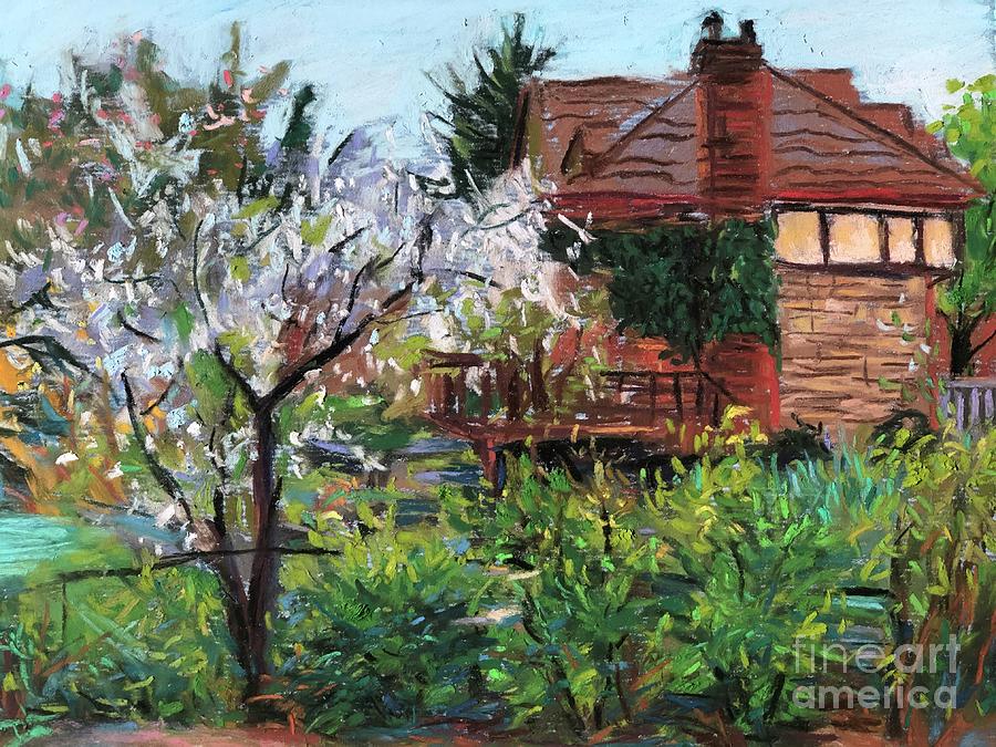 Spring House  Painting by Jieming Wang