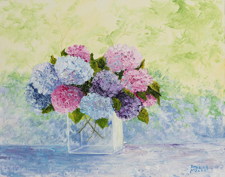 Spring Hydrangeas Painting by Darice Machel McGuire