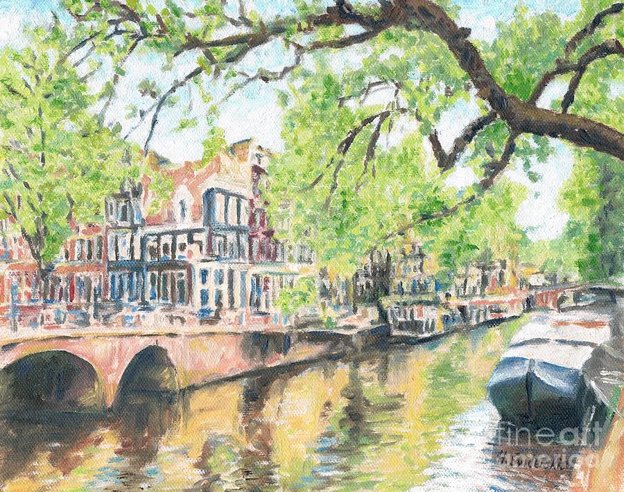 Spring In Amsterdam, Holland Painting