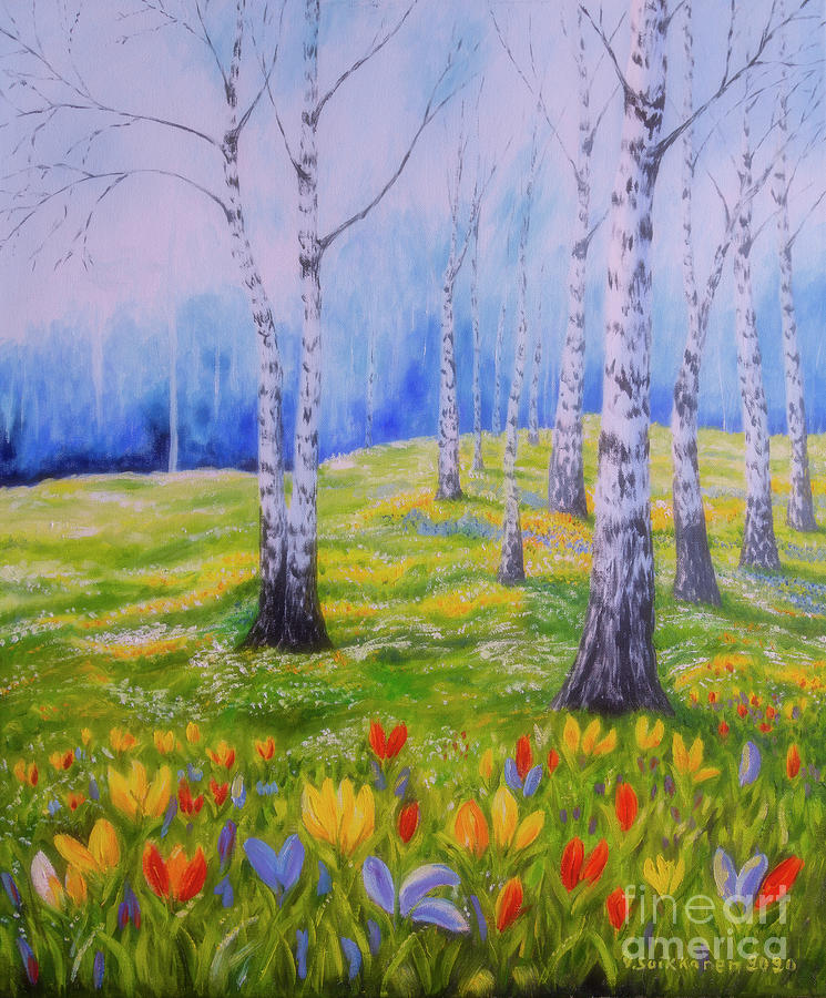 Spring In Birch Painting