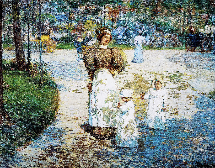 Spring In Central Park By Childe Hassam 1898 Painting