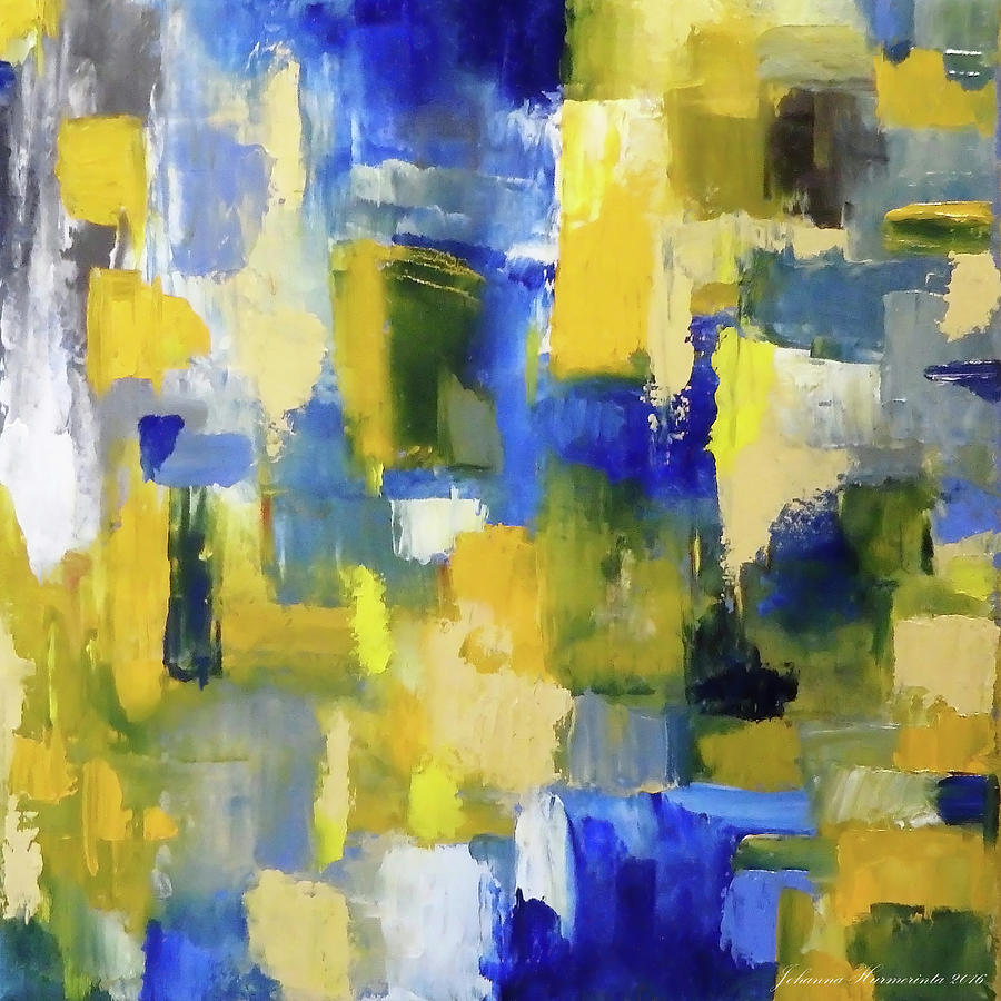 Abstract Painting - Spring in Finland 2 by Johanna Hurmerinta