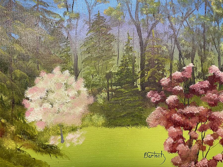 Spring in My Backyard  Painting by David Bartsch