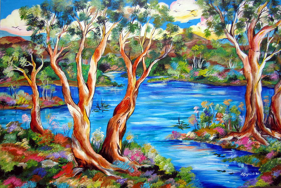 Spring In the  Australian Outback  Painting by Roberto Gagliardi