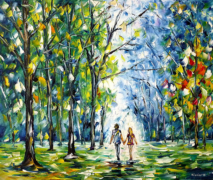 Spring In The Park Painting by Mirek Kuzniar