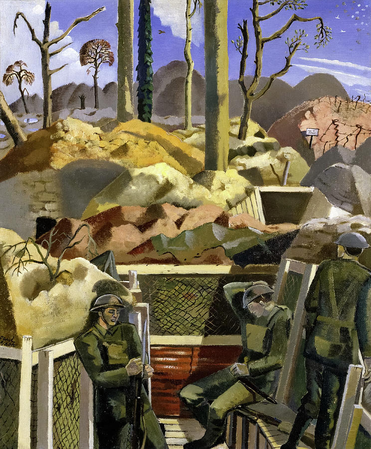 Paul Nash Painting - Spring in the Trenches, Ridge Wood, 1918 by Paul Nash