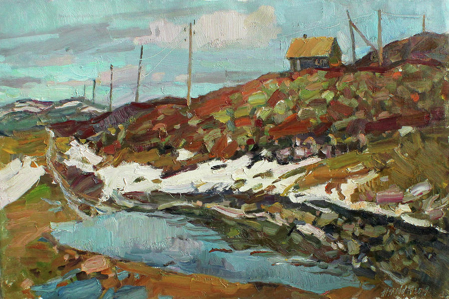 Spring in the Tundra Painting by Juliya Zhukova
