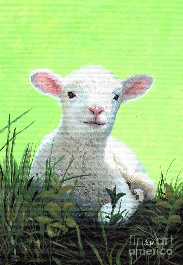 Spring Lamb Painting By Sandra Warmerdam Fine Art America   Spring Lamb Sandra Warmerdam 