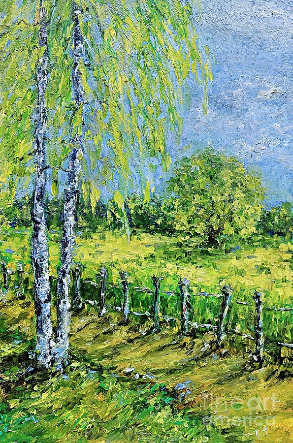 Spring Landscape with Birch Trees Painting by Amalia Suruceanu