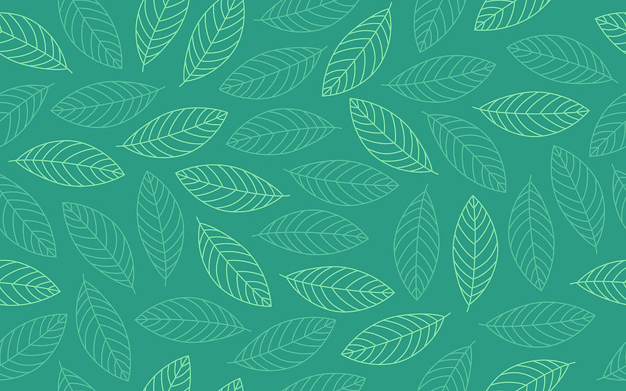 Spring Leaf Seamless Background Pattern Drawing by Filo