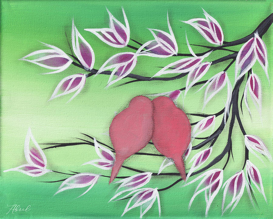 Spring Love Painting by Abril Andrade