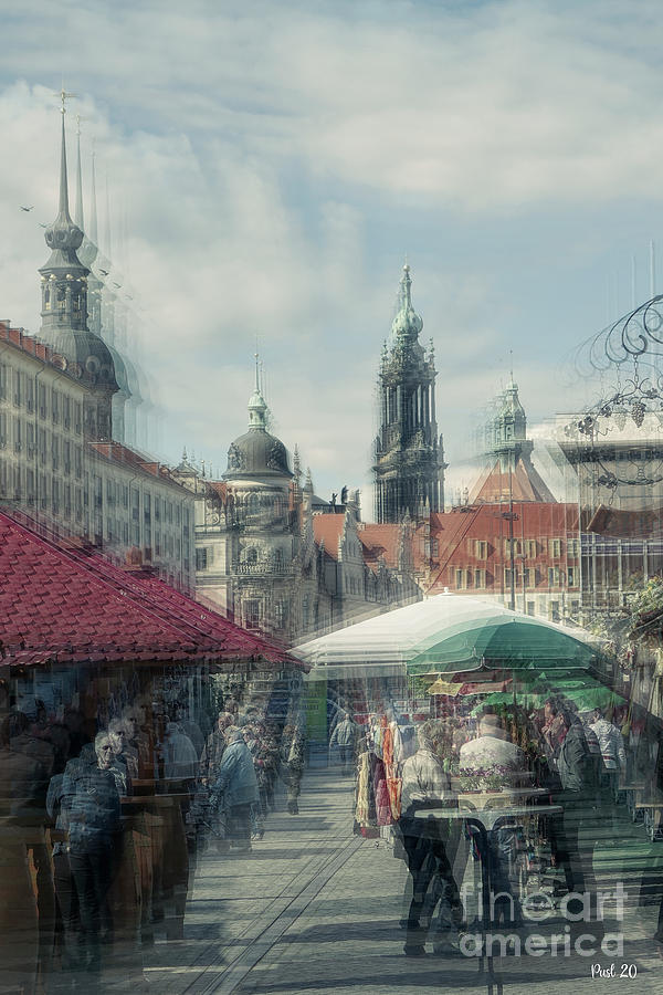 Spring Market in Dresden Photograph by Jutta Maria Pusl