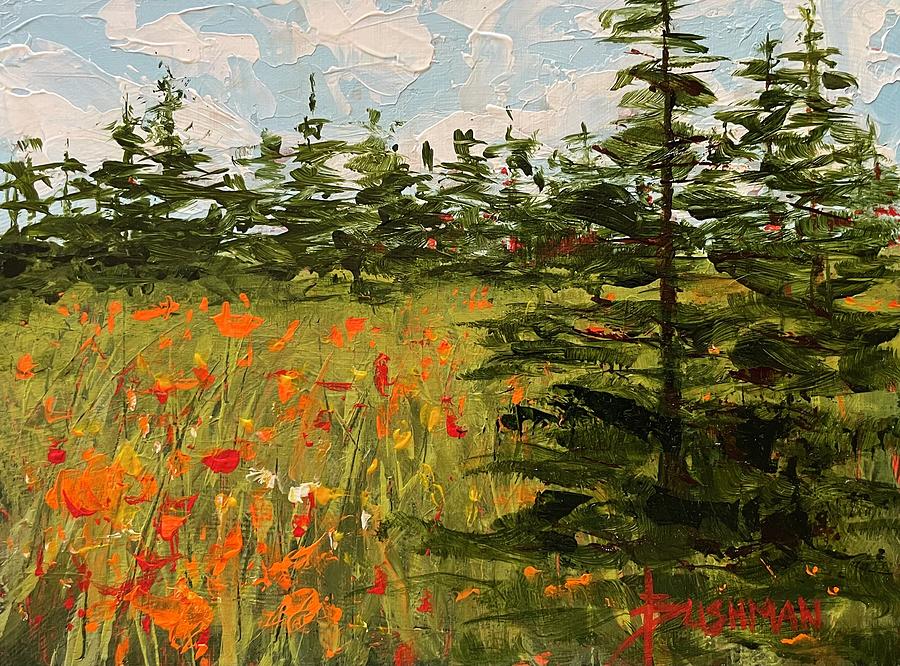 Spring Meadow Painting by Laurel Bushman - Fine Art America