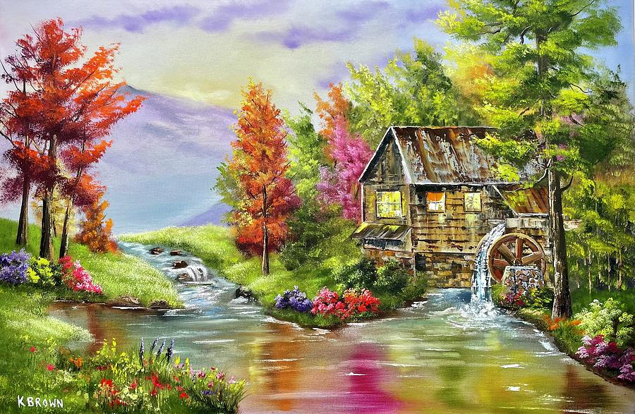 Spring Mill Painting by Kevin Brown