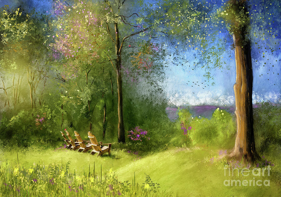 Spring Morning On The Mountain Digital Art by Lois Bryan Spring Morning On The Mountain Digital Art by Lois Bryan