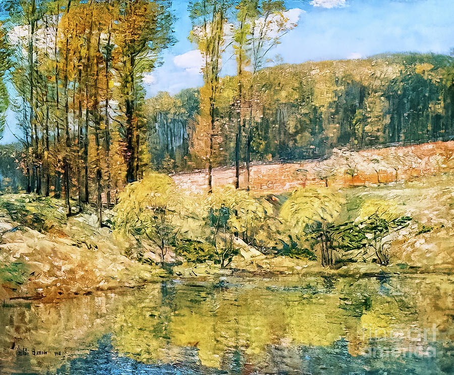 Spring Navesink Highlands by Childe Hassam 1908 Painting by Childe Hassam