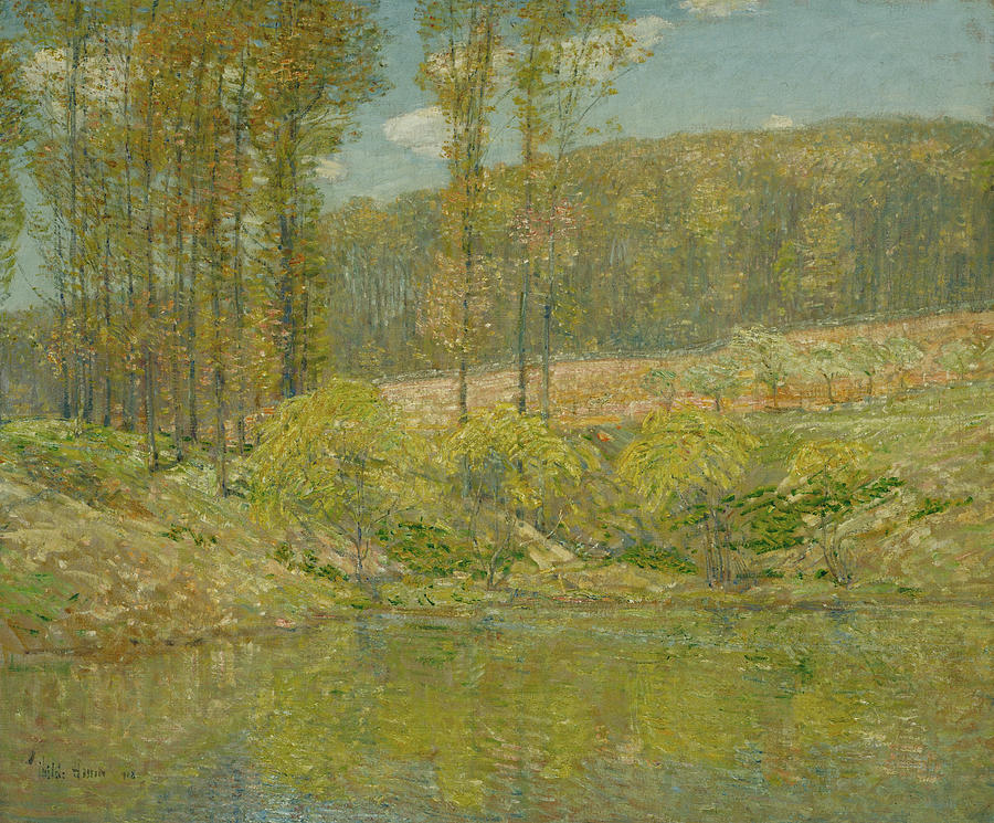 Spring, Navesink Highlands Painting by Childe Hassam