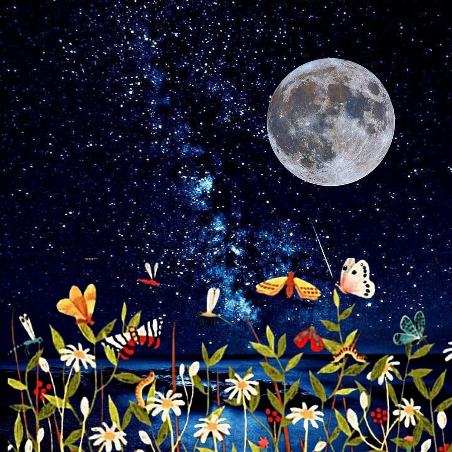 Spring night Glass Art by ASMAA Amr - Fine Art America