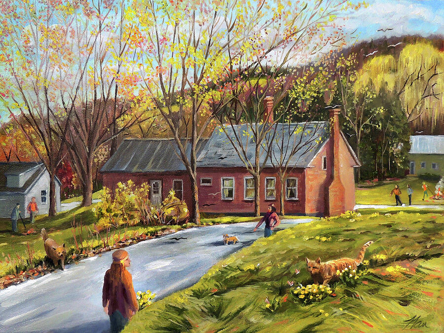 Spring on Pleasant Street Painting by Nancy Griswold