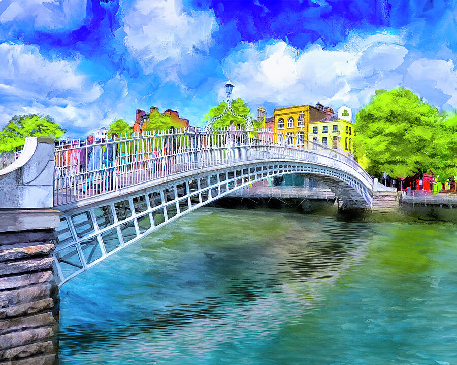 Spring On The Liffey - Historic Dublin Painting by Mark Tisdale Spring On The Liffey - Historic Dublin Painting by Mark Tisdale