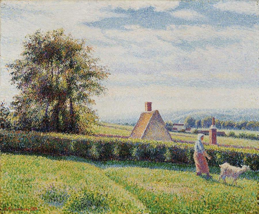 Spring Pasture  Painting by Camille Pissarro