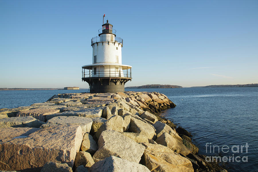 Architecture Photograph - Spring Point Ledge Lighthouse - South Portland Maine by Erin Paul Donovan
