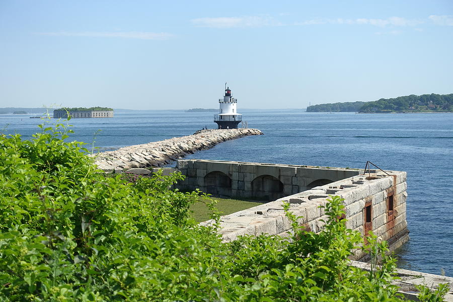 Spring Point Light and Fort Preble Photograph by Patricia Caron