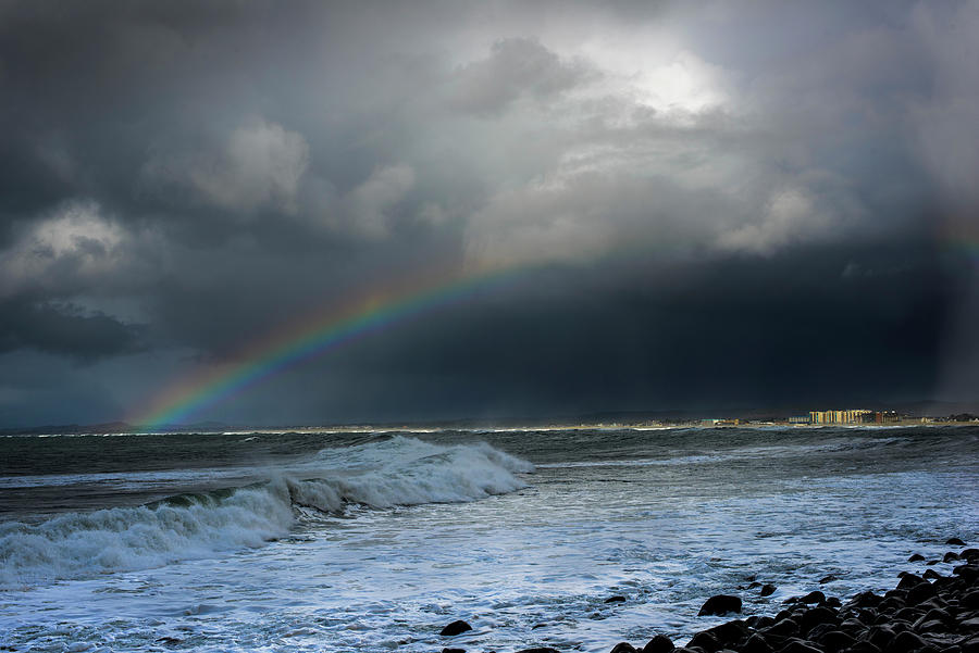 Spring Rainbow and Surf Photograph by Robert Potts