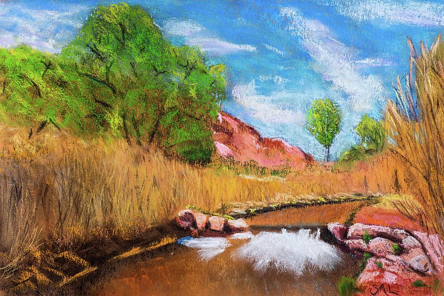 Spring Revival At The Jemez River - La Junta Fishing Site New Mexico Land Of Enchantment Pastel