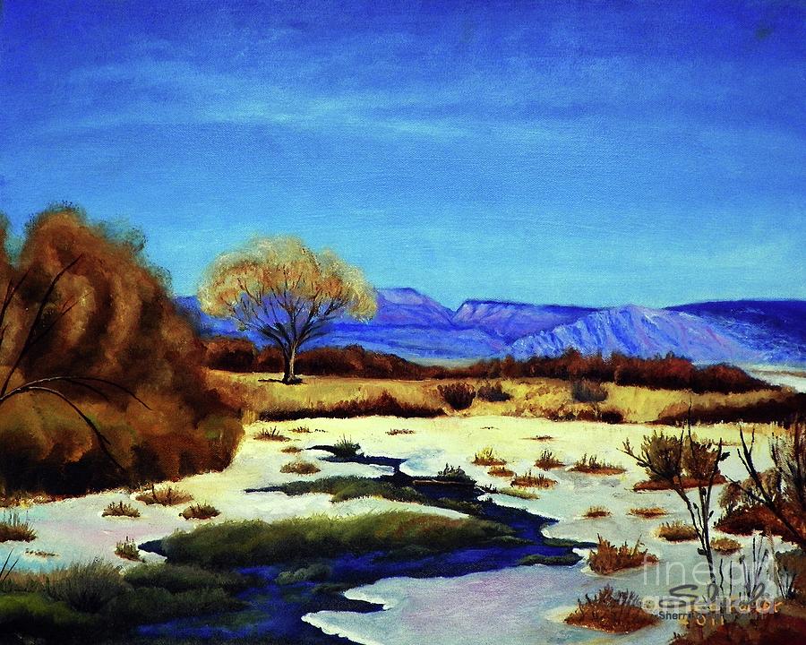 Winter Painting - Spring Runoff by Sherril Porter