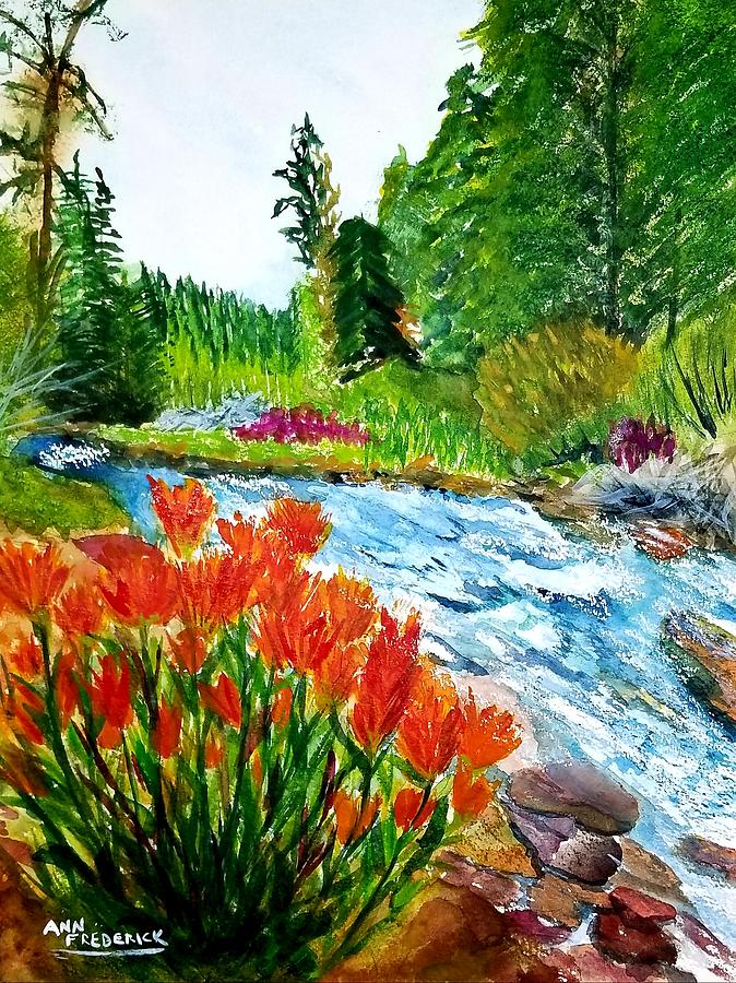Spring Rush Painting by Ann Frederick