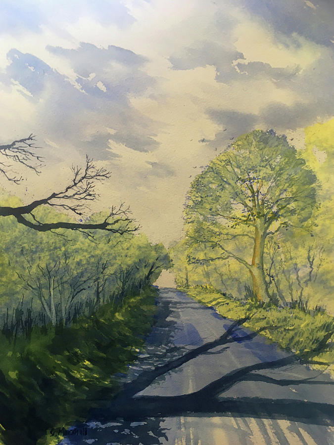 Spring Shadows on Woldgate Painting by Glenn Marshall