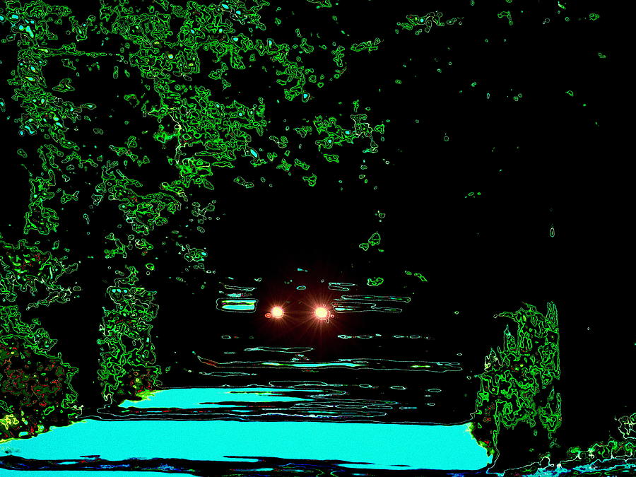 Spring Street at Night Digital Art by Cliff Wilson