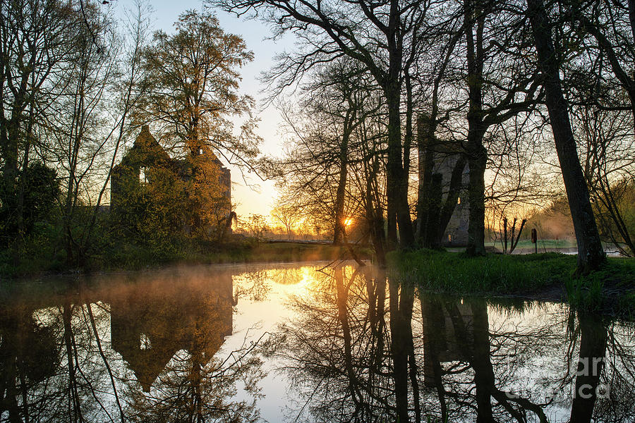 Spring Sunrise at Minster Lovell Hall Oxfordshire Photograph by Tim Gainey