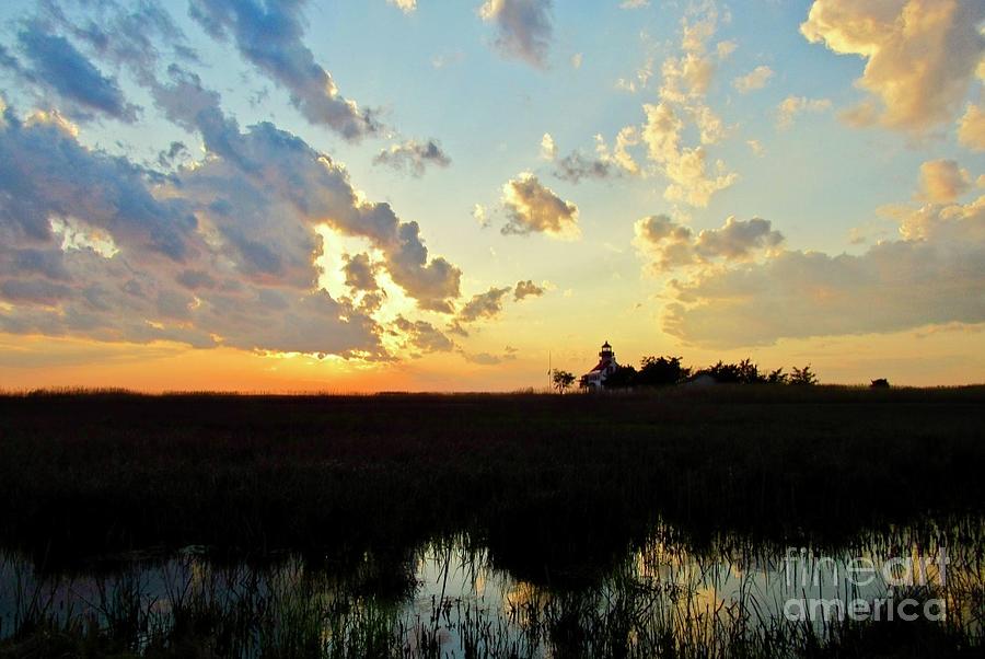Spring Sunset at East Point Lighthouse Photograph by Nancy Patterson