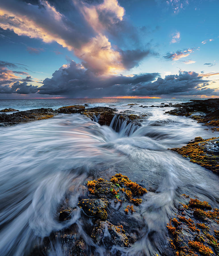 Sunset Photograph - Spring Sunset in Hawaii by Christopher Johnson