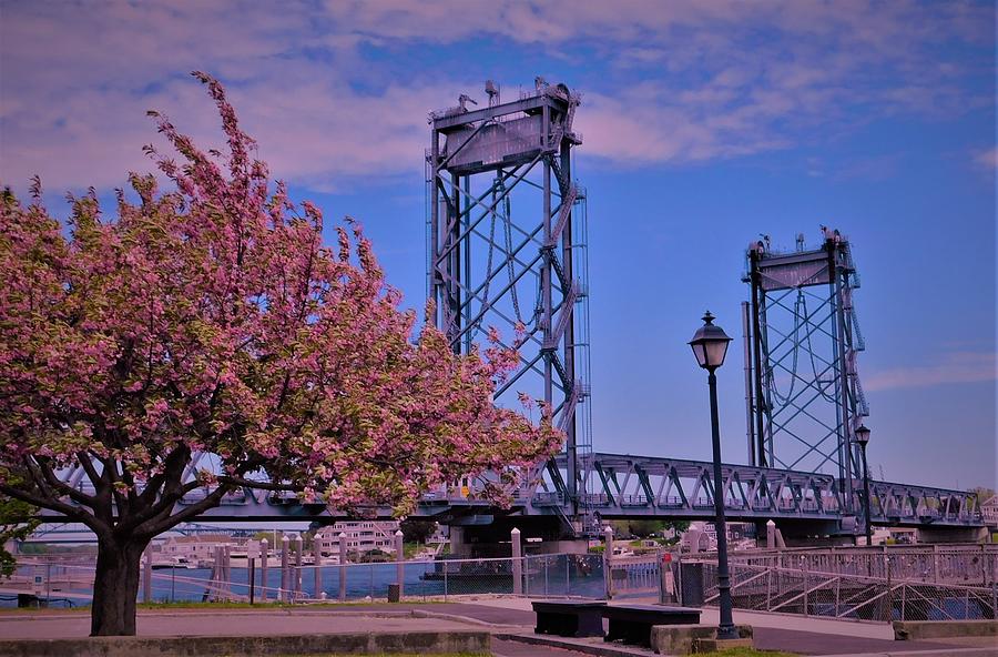 -Spring Time - World War I Memorial Bridge Sunrise - Portsmouth NH