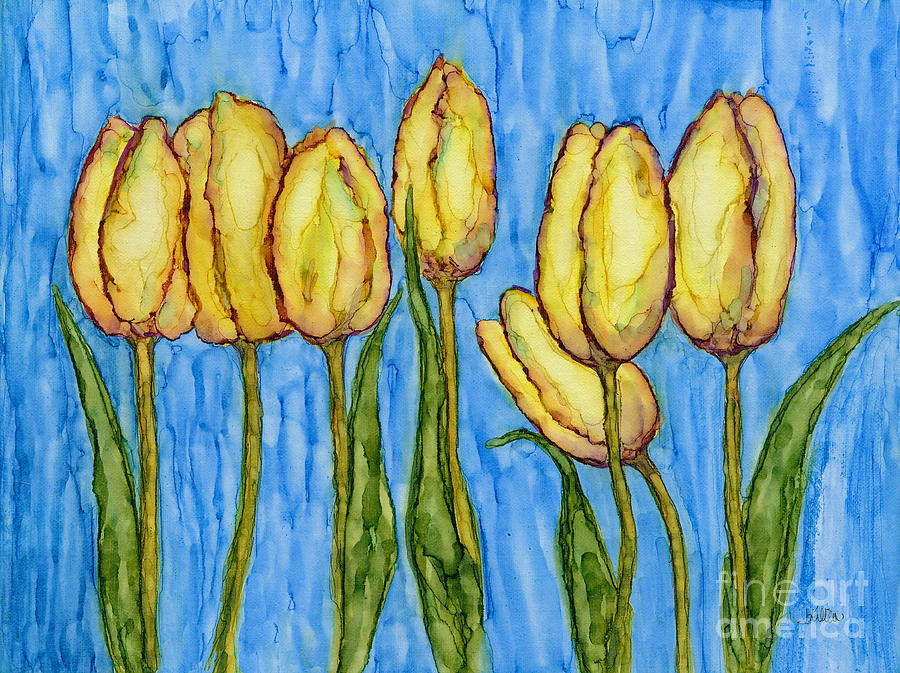 Spring Tulips Painting by Jan Killian