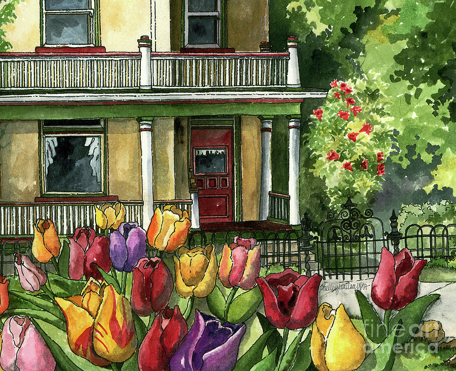 Spring Tulips Painting by Shelley Wallace Ylst