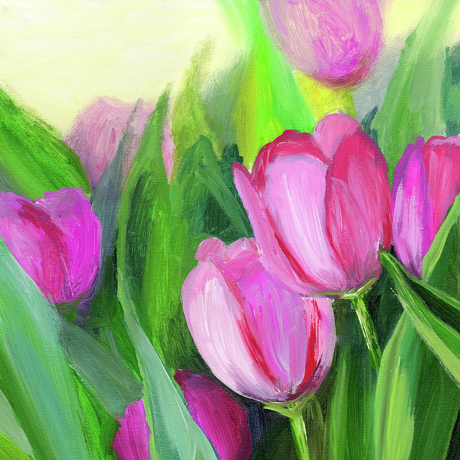 Spring Tulips Painting By Steph Moraca 